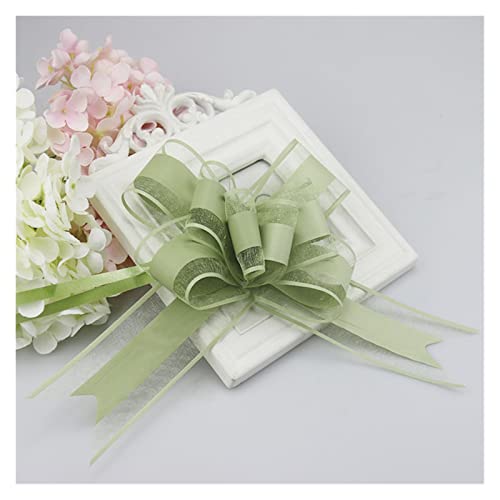 Zugschleife, Geschenkpapier-Schleifen, 20 Stück, Dekor, Geschenk, handgezeichnete Blumen, Dekoration, Hochzeit, Auto, Geschenkverpackung, Zugschleifenbänder, Kunststoff, Party, DIY, festlich (blau)(Ol von ZMQU