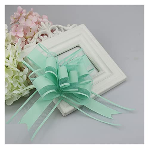 Zugschleife, Geschenkpapier-Schleifen, 20 Stück, Dekor, Geschenk, handgezeichnete Blumen, Dekoration, Hochzeit, Auto, Geschenkverpackung, Zugschleifenbänder, Kunststoff, Party, DIY, festlich (blau)(De von ZMQU