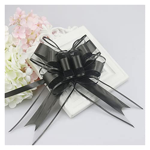 Zugschleife, Geschenkpapier-Schleifen, 20 Stück, Dekor, Geschenk, handgezeichnete Blumen, Dekoration, Hochzeit, Auto, Geschenkverpackung, Zugschleifenbänder, Kunststoff, Party, DIY, festlich (blau)(Fl von ZMQU