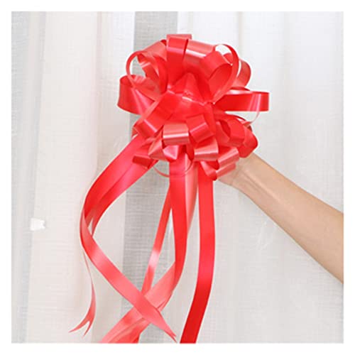 Zugschleife, Geschenkpapier-Schleifen, große Schleife, dekorative Riesenschleife, Ladentür-Dekoration, Auto, Hochzeit, Party, Fest, Anlass-Dekoration, Weihnachten, große Schleife (rot)(Red) von ZMQU