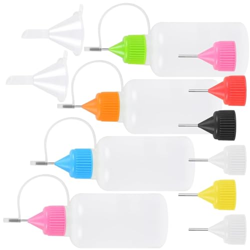 ZMYING Kleber-Applikator-Flaschen mit feiner Nadelspitze, Nadelspitze, Klebstoffflaschen-Set, 30 ml, für detaillierte Klebstoffanwendung, 6 Stück von ZMYING