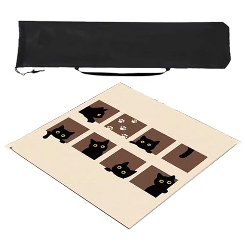 ZNQNDSR Quadratische Mahjong-Matte, rutschfeste Mahjong-Tischmatte mit Aufbewahrungstasche, Kristall-Samtstoff-Spieltischmatte(Style 2,27.5inx27.5in) von ZNQNDSR