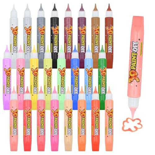 ZOCONE 24 Stück Kerzenstifte Kerzen Bemalen Set 10.5ml Wachsstifte für Kerzen Gestalten Candle Pen für Kerzen Bemalen Kerzen Stifte zum Taufkerze Selber Machen Acrylstifte für Kerzen Dekorieren DIY von ZOCONE