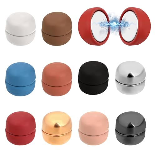 ZOESURE 10 Pairs Hijab Magnetische, Magnetische Hijab Pins, Runde Hijab Brosche, Hijab Clip mit Magnetknöpfen, Keine Lochstifte, Broschen für Kleidung Ideal als Hijab Brosche von ZOESURE