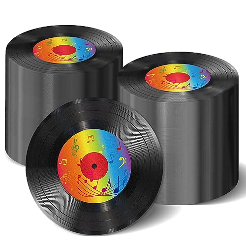 100 Stück Vinyl-Schallplatten-Servietten für 1950er Jahre Musik Party 50er Jahre Thema Rock Party Supplies Back to 50er Jahre Rock Party Papierservietten Musik Party Favors Throwback Retro von ZOIIWA