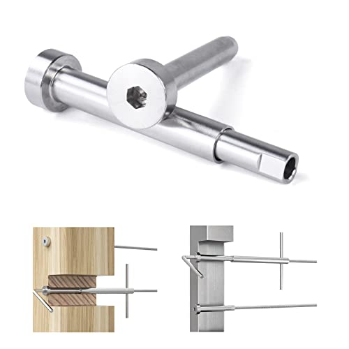 80er-Pack unsichtbares Kabelgeländer-Set, 3/16 Zoll Gesenkspanner und Klemme, versteckte Kabelgeländer-Hardware aus Edelstahl T316 für 2 x 2 Zoll und 4 x 4 Zoll Holz-/Metallpfosten, Terrassentreppen von ZOKQSEIF