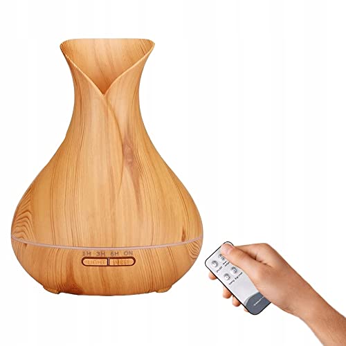 ZOLTA Aroma Diffuser für Wohnung - Luftbefeuchter für Ätherische Öle - Modern Und Einfach zu Bedienen Raumduft Diffuser mit Farblichter - Duftöl Diffuser - 2 Lichtmodi - 300 ml - Beige von ZOLTA