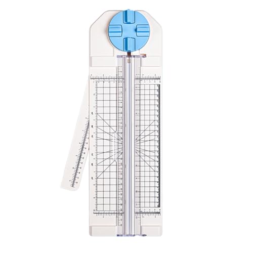 ZOMTTAR Papierschneider, Bastelpapierschneider, 4-In-1-Papierschneider für Multifunktions-Scrapbooking-Werkzeug, Blau von ZOMTTAR