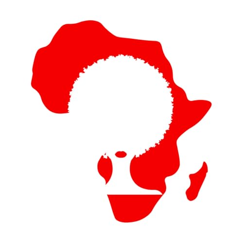 Beschriftungsaufkleber Afrikanische Kontinentalkarte Lady Lips Afro Style 36x41,6cm Kann geändert und Informationen hinzugefügt werden Klein Red von ZOOAN