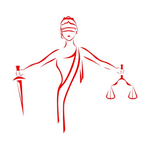 Beschriftungsaufkleber Themis Justice griechische Göttin Anwaltskanzlei Officeg 81x86,7cm Kann Informationen ändern und hinzufügen Extragroß Red von ZOOAN