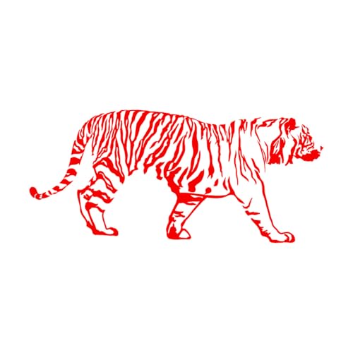 Gravuraufkleber Tiger Raubkatzen Kinder 42x92cm Ablösbar ohne Klebstoff Groß Red von ZOOAN