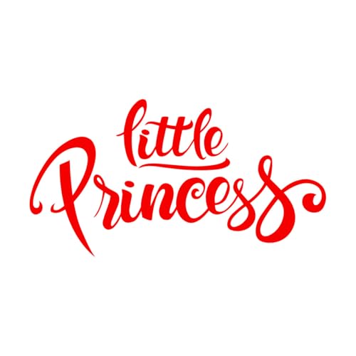 Schriftzug-Aufkleber „Little Princess“ für Kinderzimmer, Mädchen, 32x58,9cm selbstklebend, klein, Red von ZOOAN