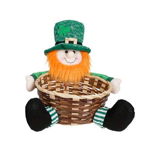 ZOOMIMI Day Plush Decoration Basket Irish Leprechaun Tomtes Faceless Zwerge Figuren Ornamente für Zuhause von ZOOMIMI