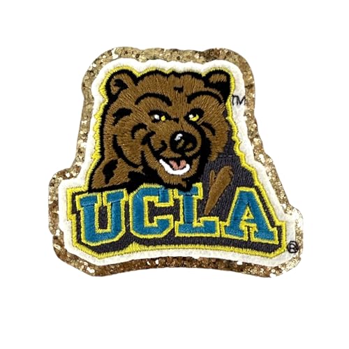 University College Aufkleber-Patches, 3M-Kleber, klassischer Chennile mit goldenem Glitzer, 8,9 cm (UCLA Los Angeles) von ZOOX