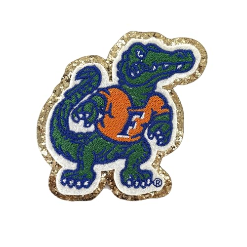 University College Aufkleber-Patches, 3M-Kleber, klassischer Chennile mit goldenem Glitzer, 8,9 cm (UF Florida) von ZOOX