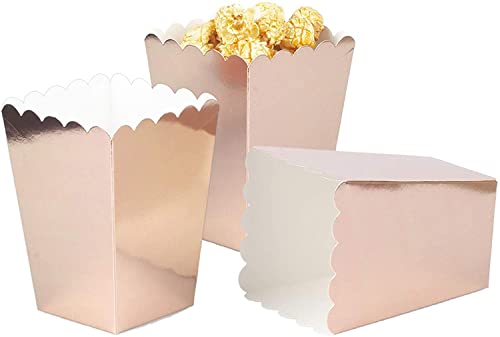 ZOOYOO 24 Stück Popcorn Tüten Klein Rosetten Gold - 5.5 * 7.5 * 10.5cm - für Party Geburtstag Hochzeit Geschenk von ZOOYOO