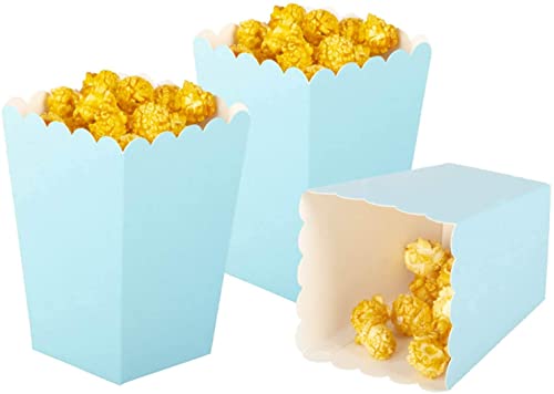 ZooYoo 24 Stück Popcorn Tüten Klein Rosa und Blau - 5.5 * 7.5 * 10.5cm - für Rosa Blaue Party-Dekorationen, Babyparty-Show, Gender Reveal von ZOOYOO