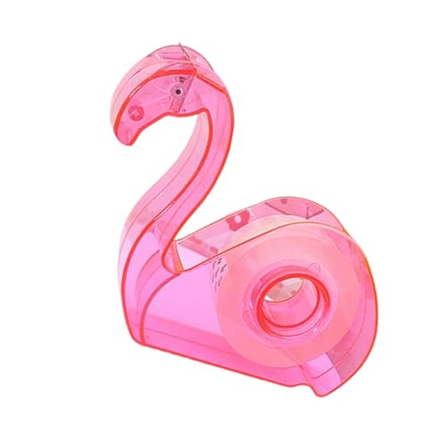 ZORESCOLEO Flamingos Klebebandschneider und Spender-Set, Cartoon-Klebebandschneider, Schreibtisch-Zubehör, Klebeband-Schneidewerkzeug von ZORESCOLEO