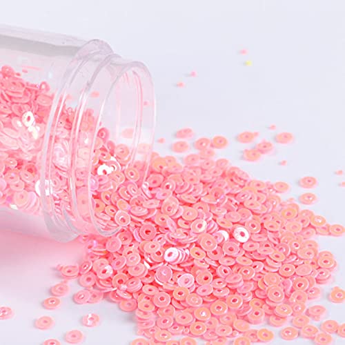 4000 Stück/Packung 2 mm flache runde Pailletten zum Basteln, Mini-PVC-Pailletten-Pailletten-Nähzubehör für Kleider-AB Pink von ZORZA