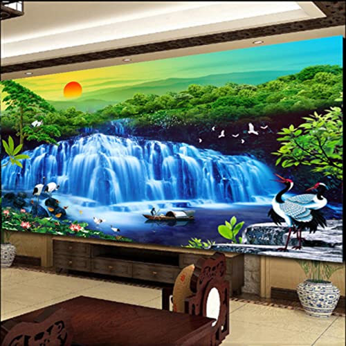 ZOYIEP 5D Diamant Malerei Set, Wasserfall Landschaft Diamant Painting Bilder Groß Erwachsene DIY Diamond Painting Bilder Kristall Strass Stickerei Dekor (150x80cm) von ZOYIEP