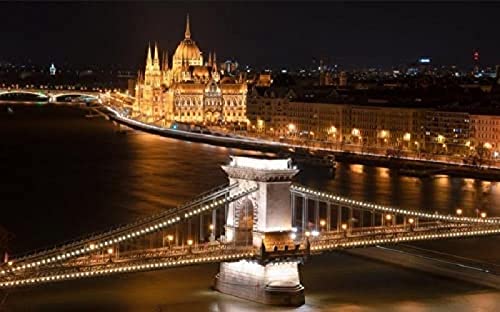 ZOZOIN Full Drill Budapest City View Night View Of Hungary DIY 5D Diamond Painting By Numbers Unique Kits Living Wall Decor Crystal Strass Wall Decor 50x60CM von ZOZOIN