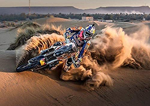 ZOZOIN Diamond Painting Bilder 5D DIY Diamant Motocross Dirt Bike Jump Sport Strickstickerei mit Vollbohrer für die Wanddekoration 40x50CM von ZOZOIN