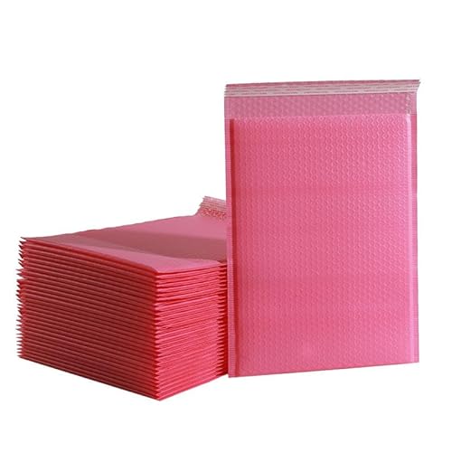 Luftpolster-Versandtaschen, Poly-Luftpolster-Versandtaschen, selbstklebend, Geschenktüten, Verpackung, Umschlag, Luftpolster-Versandtaschen, Rosa, 18 x 23 cm, 30 Stück von ZPECIAL