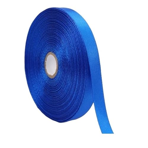 Schleife 1/2 Zoll 12 mm Satinband 50 Yards for Partykranz Hochzeit Haarschmuck Dekoration Schleifen Geschenkverpackung(Blue) von ZPFDSG