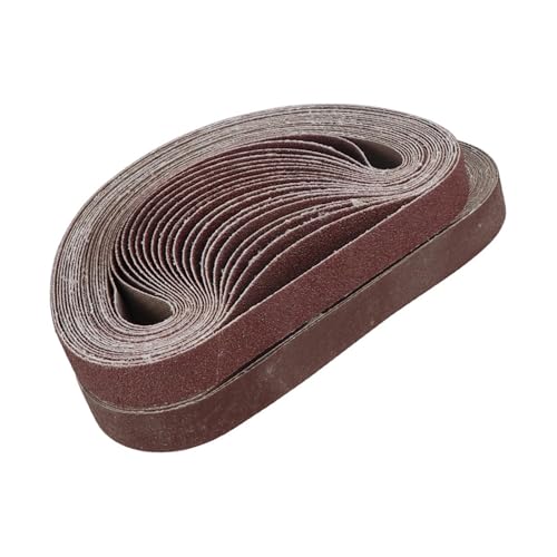 ZPFDSG Schleifband 10 stücke/30 stücke 20x520mm Schleif Bänder Polishiing Sandpapers Zubehör for Band Sander(10pcs,120) von ZPFDSG