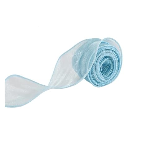 ZPFDSG Schleife 10 Yards/Rolle Chiffon-Seidenband Satin for DIY-Handwerk, Geschenkverpackung, Dekoration, Hochzeitssträuße, Kranz, Nähzubehör(Blue) von ZPFDSG