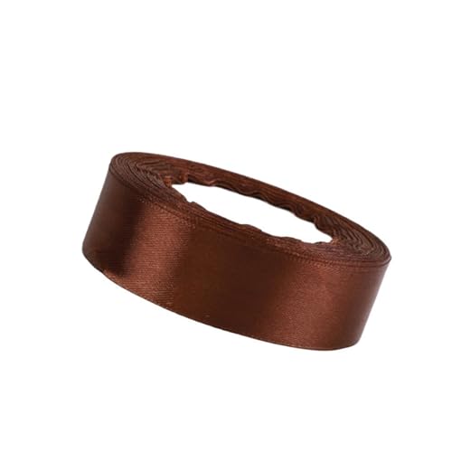 ZPFDSG Schleife 2CM x 22CM/Rolle Seidensatinbänder Geschenkverpackung Dekoration Geschenkbox Bänder DIY handgemachte Lieferungen Band(2cm Brown Ribbon) von ZPFDSG