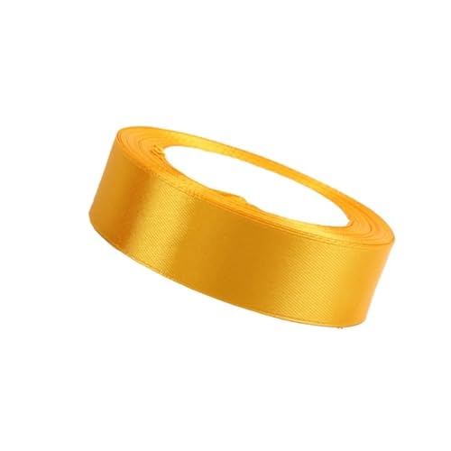 ZPFDSG Schleife 2CM x 22CM/Rolle Seidensatinbänder Geschenkverpackung Dekoration Geschenkbox Bänder DIY handgemachte Lieferungen Band(2cm Yellow Ribbon) von ZPFDSG