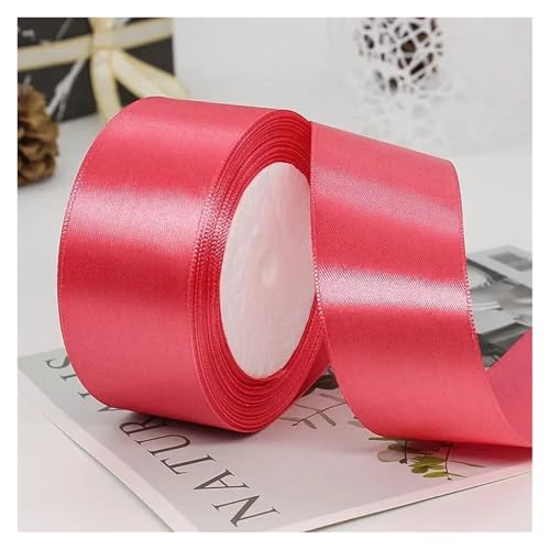 ZPFDSG Schleife 50 Farben 4 cm Hochzeit Geschenk Verpackung Bänder Schleife DIY Handwerk Handgemachte Scrapbooking Material Kuchen Boxen Verpackung Band Backen(Watermelon Red) von ZPFDSG