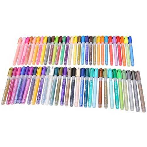 ZPSHYD Acrylfarben-Marker, 60 Farben, Acrylfarben-Marker für Kinder, wasserdicht, starke Abdeckung, glattes Schreiben, Stoffstein, 60 Stück von ZPSHYD