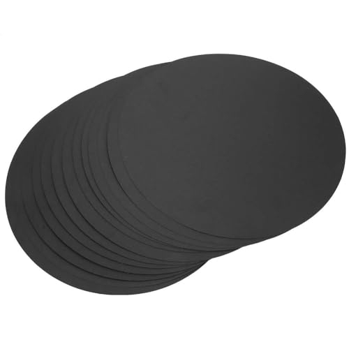 ZPSHYD Aquarell-Malpapier, rund, 20 Stück, verdickter DIY-Karton, schwarzes Papier, Aquarell-Malblock, 20,3 cm Durchmesser von ZPSHYD