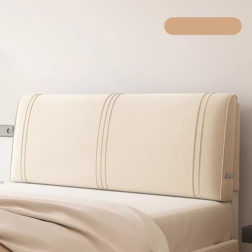 Bett Kopfteil Bezug,Stretch RüCkenlehne Bett Kopfkissen,Staubdichte Niederländischer Samtstoff SchutzhüLle,Waschbar,Abnehmbar,FüR Gepolsterte Schlafzimmer Kopfteil(120*60*10cm(Straps),Warm yellow) von ZQBXHDZW