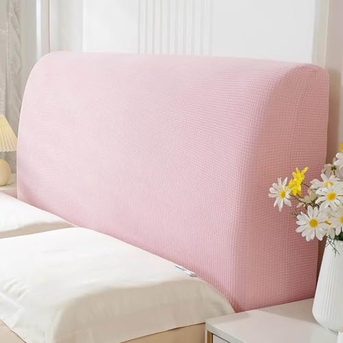 ZQBXHDZW Bettkopfteil Hussen Bett Kopfteil Bezug,Weicher Strecken Samtstoff Staubdicht,All-Inclusive Kopfteil Husse,FüR Full Twin Queen King Bett Kopf(120cm,Light pink) von ZQBXHDZW