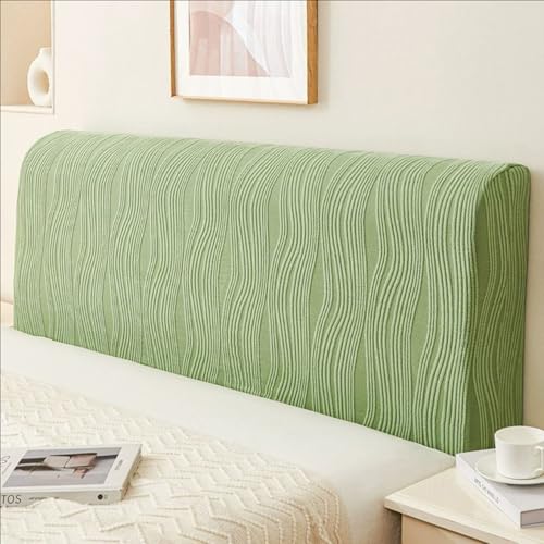 ZQBXHDZW Bettkopfteil Hussen Bett Kopfteil Bezug,Weicher Strecken Samtstoff Staubdicht,All-Inclusive Kopfteil Husse,FüR Full Twin Queen King Bett Kopf(150cm,Matcha) von ZQBXHDZW