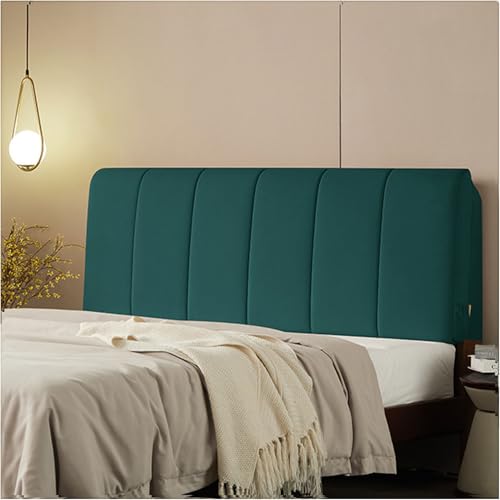 ZQBXHDZW RüCkenlehne Bett Kopfkissen,Bett Kopfteil Bezug,Nerz-Samtstoff Back Protection All-Inclusive Slipcover,Staubdichte SchutzhüLle FüR Schlafzimmerkopftei(150 * 60 * 10cm(Paste),Turquoise) von ZQBXHDZW