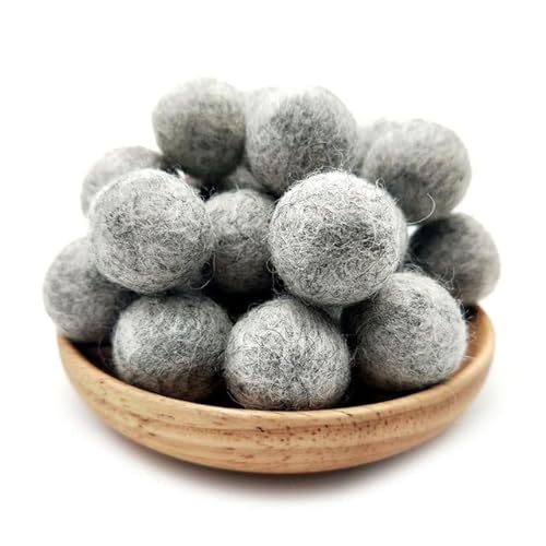 ZQMALL Filzkugeln aus 100% Wolle, 1,5 cm, runde Wollknäuel, Pompons, DIY, handgefertigt, Nähen, Basteln, für Zuhause, Mädchenzimmer, Hochzeitsdekoration, kein Schaumstoff, 10 Stück von ZQMALL