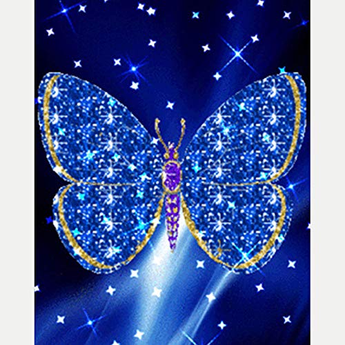 Diamond Painting Set Schmetterling Diamond Painting Kinder 5D Diamant Painting Full Erwachsene Malen Nach Zahlen Daiments Painting Diamant Painting Bilder für Home Wand-Decor 30 x 40 cm von ZQMHCY