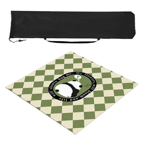 ZQQZEZ Mahjong mat Quadratische Mahjong-Matte, rutschfeste Mahjong-Tischmatte mit Aufbewahrungstasche, Kristall-Samtstoff-Spieltischmatte(Style 3,27.5inx27.5in) von ZQQZEZ