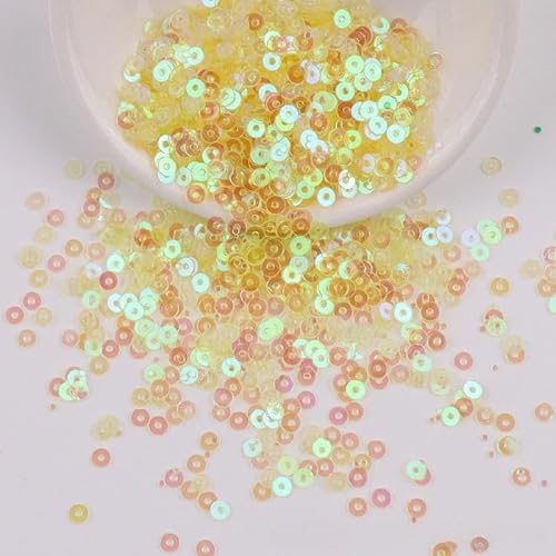 ZQWERT 2-4 mm lose Pailletten, 28 Colors 14000-28000pcs Runde Handwerk Pailletten, funkelnde Effekt für DIY-Verzierungen, Kunstnäherdekoration, Handwerksbereitschaft von ZQWERT