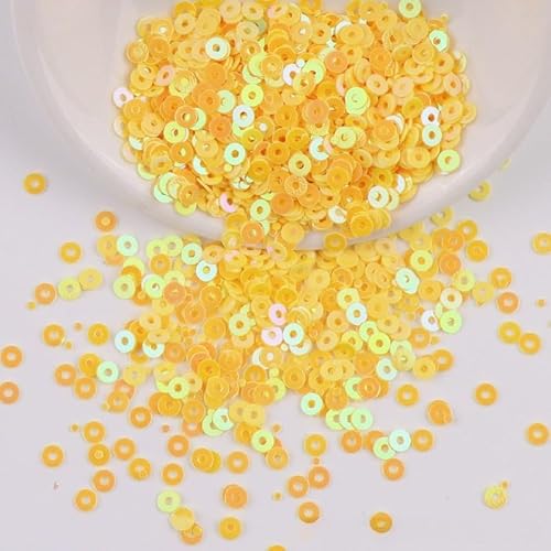 ZQWERT 2-4 mm lose Pailletten, 28 Colors 14000-28000pcs Runde Handwerk Pailletten, funkelnde Effekt für DIY-Verzierungen, Kunstnäherdekoration, Handwerksbereitschaft von ZQWERT