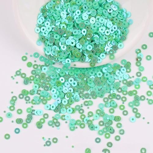 ZQWERT 2-4 mm lose Pailletten, 28 Colors 14000-28000pcs Runde Handwerk Pailletten, funkelnde Effekt für DIY-Verzierungen, Kunstnäherdekoration, Handwerksbereitschaft von ZQWERT