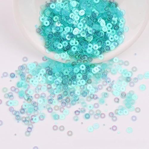 ZQWERT 2-4 mm lose Pailletten, 28 Colors 14000-28000pcs Runde Handwerk Pailletten, funkelnde Effekt für DIY-Verzierungen, Kunstnäherdekoration, Handwerksbereitschaft von ZQWERT