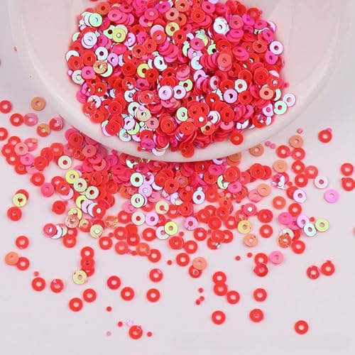 ZQWERT 2-4 mm lose Pailletten, 28 Colors 14000-28000pcs Runde Handwerk Pailletten, funkelnde Effekt für DIY-Verzierungen, Kunstnäherdekoration, Handwerksbereitschaft von ZQWERT