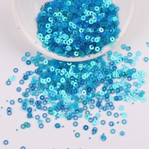 ZQWERT 2-4 mm lose Pailletten, 28 Colors 14000-28000pcs Runde Handwerk Pailletten, funkelnde Effekt für DIY-Verzierungen, Kunstnäherdekoration, Handwerksbereitschaft von ZQWERT