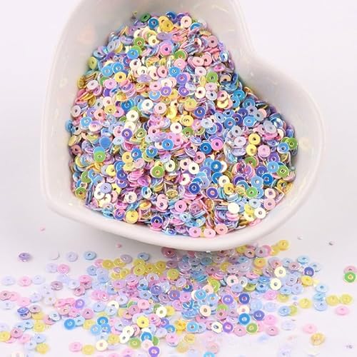 ZQWERT 2-4 mm losen Pailletten, 25 Color 14000-28000pcs Sparkling Effect-Pailletten für DIY-Kunstnäher, Handwerk machen von ZQWERT