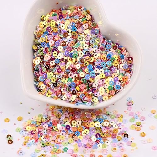 ZQWERT 2-4 mm losen Pailletten, 25 Color 14000-28000pcs Sparkling Effect-Pailletten für DIY-Kunstnäher, Handwerk machen von ZQWERT